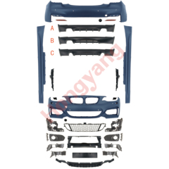 Vehicle Spare Parts Car Front Bumper Assy Grille Rear Diffuser Bodykit for BMW 2 Series F22 Modified to M-Tech 2014-2019