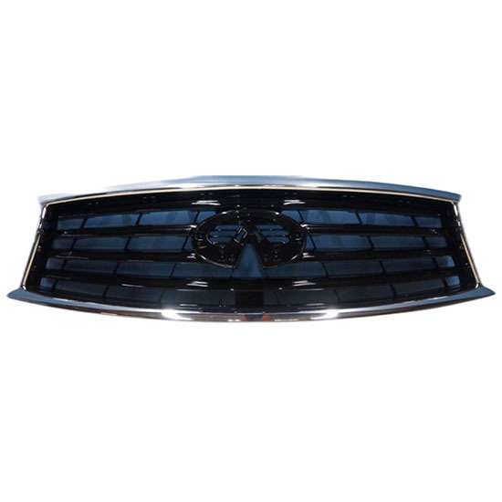 Auto Accessories Car Grille Front Bumper Grille 3.5L Black Inside+Chrome Frame for Infiniti QX70 2014-2017 62070-3EV1B