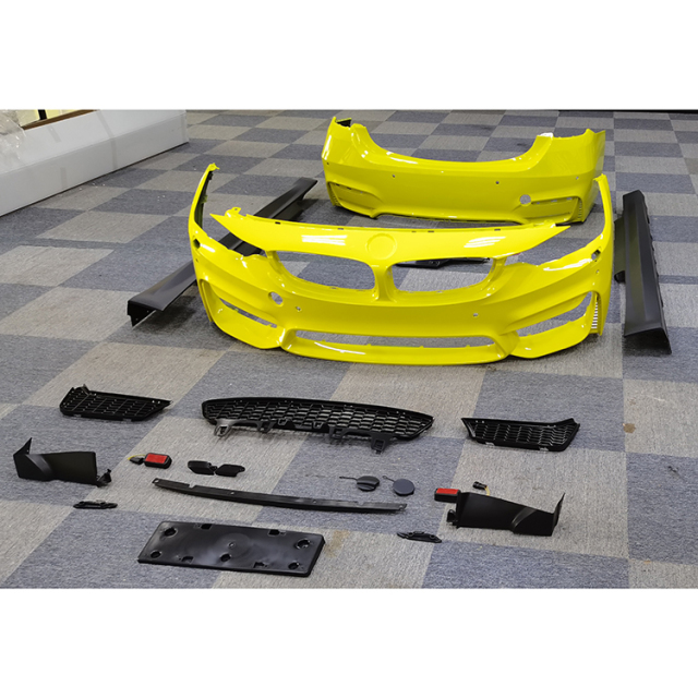 Facelift Kit Car Bumper Hood Side Skirt Fender Exhaust Pipe for BMW 4 Series F32 Upgrade to M4 Car Bodykit Modification