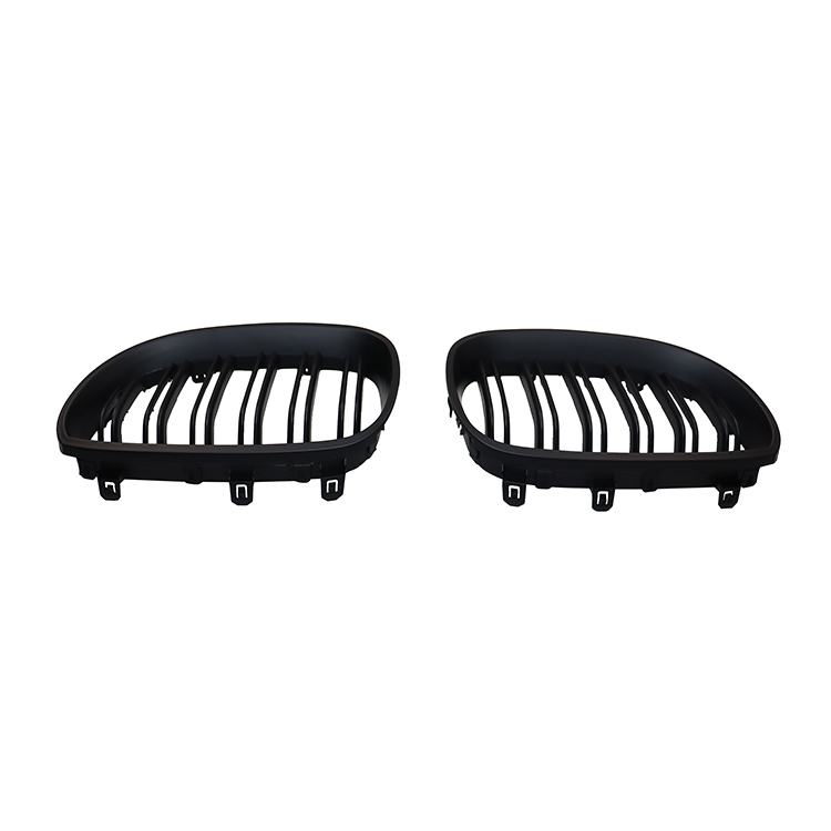 Car Auto Part Matte Black Dual Slat Front Bumper Mesh Grille Car Front Grille Fit for BMW 5 Series E60 2003-2010,www.hongyangcorp.com,Car Auto Part Matte Black Dual Slat Front Bumper Mesh Grille Car Front Grille Fit for BMW 5 Series E60 2003-2010