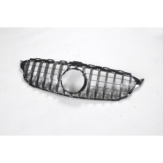 Car Bumper Grille Silver Front Grille for Mercedes Benz C Class W205 2015-2018 GTR Style,www.hongyangcorp.com,Car Bumper Grille Silver Front Grille for Mercedes Benz C Class W205 2015-2018 GTR Style