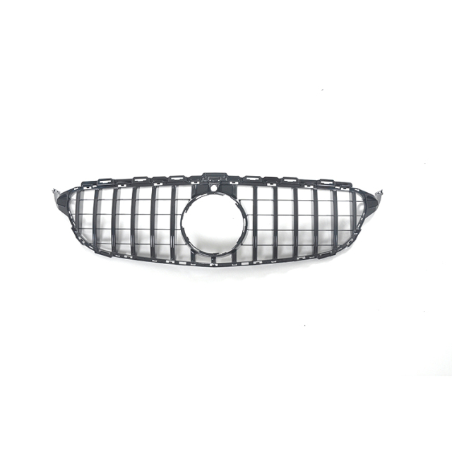 GT Style Car Front Grille Silver/Black Front Bumper Grille for Mercedes Benz C Class W205 2014-2018,www.hongyangcorp.com,GT Style Car Front Grille Silver/Black Front Bumper Grille for Mercedes Benz C Class W205 2014-2018