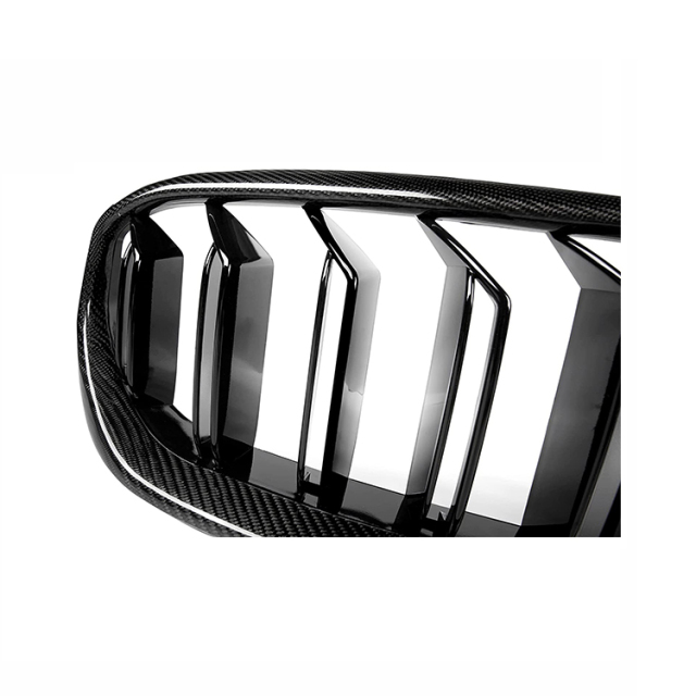 Automotive Carbon Look Single Slat Front Bumper Mesh Radiator Grille Car Front Grille Fit for BMW Series 5 G30 2020