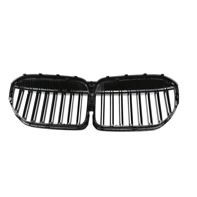 Gloss Black Double Slat Replacement Custom Repair Front Bumper Mesh Grille Car Front Grille for BMW 7 Series G11/G12 2019-IN