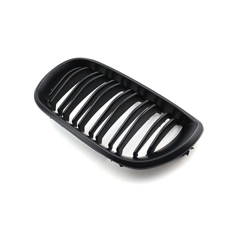 Auto Parts Repair Double Slat Matte Black Front Bumper Mesh Grille Car Front Grille Fit for BMW E46 Four Doors 2002-2005