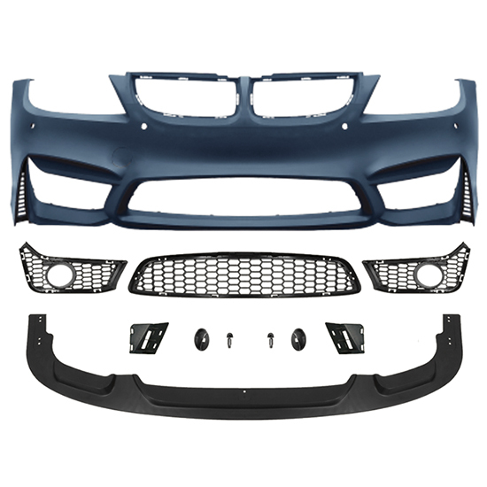 Car Body Kit Front Bumper Assy for BMW 3Series E90 Modified to M4 2005-2008 With Fog Lamp Hole Style