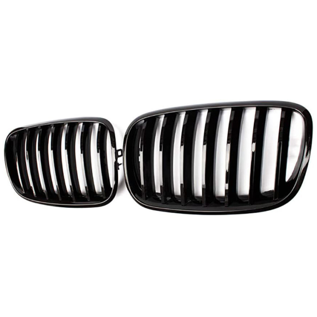 Gloss Black Single Slat Front Bumper Mesh Grille Car Front Grille Fit for BMW Series X5 E70 2008-2014,www.hongyangcorp.com,Gloss Black Single Slat Front Bumper Mesh Grille Car Front Grille Fit for BMW Series X5 E70 2008-2014