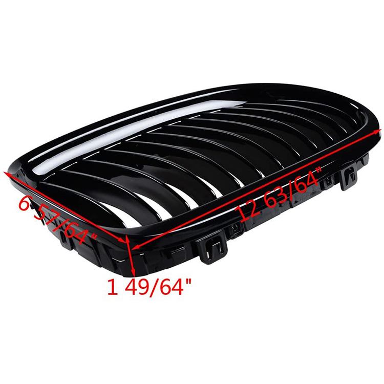 2008-2011 Upgrade Grill for BMW 3 Series E90 Car Front Bumper Grille Single Line Glossy Black