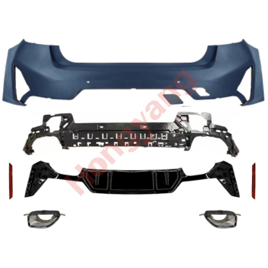 Auto Spare Parts Car Rear Bumper Assy Bodykit for BMW 3 Series G20 G28 Modified to M-Tech 2023 2024,www.hongyangcorp.com,Auto Spare Parts Car Rear Bumper Assy Bodykit for BMW 3 Series G20 G28 Modified to M-Tech 2023 2024