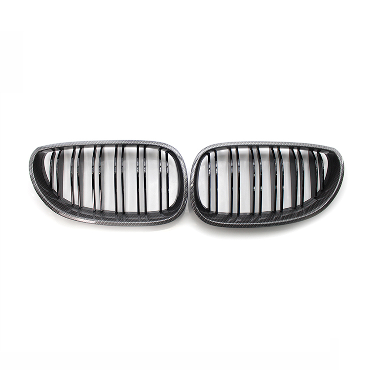 Auto Parts Carbon Look Dual Slat Front Bumper Mesh Radiator Grille Car Front Grille Fit for BMW 5Series E60 2003-2010,www.hongyangcorp.com,Auto Parts Carbon Look Dual Slat Front Bumper Mesh Radiator Grille Car Front Grille Fit for BMW 5Series E60 2003-2010