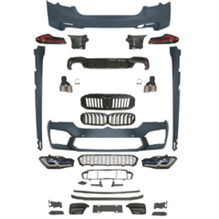 Auto Parts Car Front Bumper Assy Grille Front Lip Bodykit for BMW 5 Series G30 G38 2018-2020 Modified to M5 2021-2023 Old to New