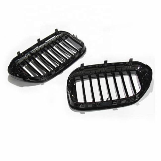 Matte Black Car Front Bumper Grille Double Line for BMW 5 Series G30/G38 2018-2020