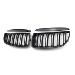 Auto OEM Parts Matte Black Dual Slat Front Bumper Mesh Aftermarket Grille Car Front Grille Fit for BMW Series 3 E90 2005-20