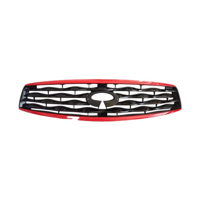 Car Body Parts Car Bumper Grille for Infiniti FX35/FX50 Gloss Black Inside Gloss Red Frame Facelift Kit Body System