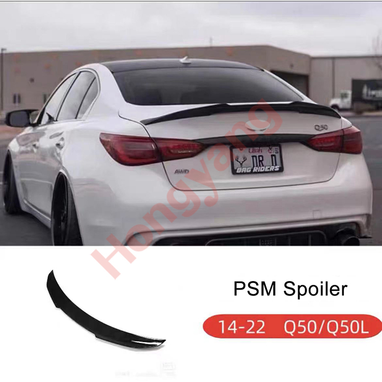 Automobile Parts Wholesale Car Auto Carbon Fiber Spoiler for Infiniti Q50/Q50L 2014-2022 Gloss Black / Carbon Look