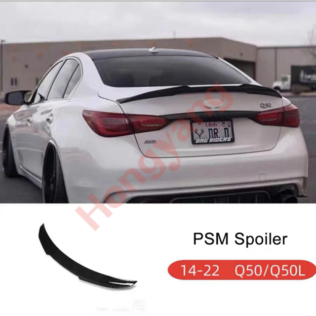 Automobile Parts Wholesale Car Auto Carbon Fiber Spoiler for Infiniti Q50/Q50L 2014-2022 Gloss Black / Carbon Look