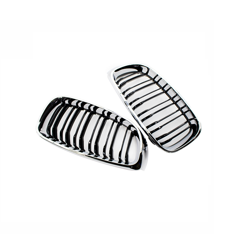 Car Parts Gloss Black Dual Slat Front Bumper Mesh Radiator Grille Cover Car Front Grille Fit for BMW 3Series F34 2012