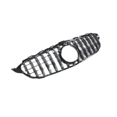 Car Bumper Grille Silver Front Grille for Mercedes Benz C Class W205 2015-2018 GTR Style,www.hongyangcorp.com,Car Bumper Grille Silver Front Grille for Mercedes Benz C Class W205 2015-2018 GTR Style