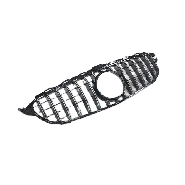 Car Bumper Grille Silver Front Grille for Mercedes Benz C Class W205 2015-2018 GTR Style,www.hongyangcorp.com,Car Bumper Grille Silver Front Grille for Mercedes Benz C Class W205 2015-2018 GTR Style