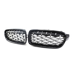 Car Grill Mesh Diamond All Black Chrome Frame With Black Chrome Point Car Front Grill for BMW 3 Series F30/F35 2012-IN 2022,www.hongyangcorp.com,Car Grill Mesh Diamond All Black Chrome Frame With Black Chrome Point Car Front Grill for BMW 3 Series F30/F35 2012-IN 2022