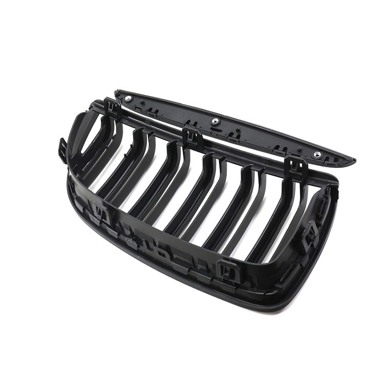 Car Accessory Carbon Look Dual Slat Front Bumper Mesh Shutter Grille Car Front Grille Fit for BMW 3Series E90 2005-2007