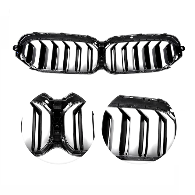 Auto Automotive Gloss Black Single Slat Front Bumper Mesh Radiator Grille Car Front Grille Fit for BMW Series 5 G30 2020