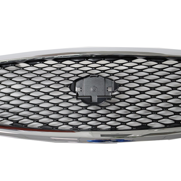 High Quality Car Grill for Infiniti Q50 2014-2017 Front Bumper Grille Gray C/W Chromed Frame W/O Camera Hole 62310-4HB1B