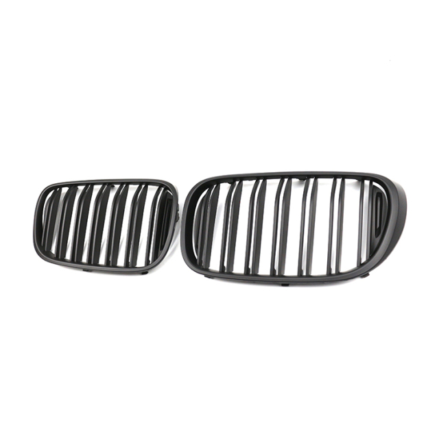 Car Accessory Matte Black Dual Slat Front Bumper Mesh Shutter Grille Car Front Grille Fit for BMW 7 Series G11 2015-2019