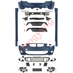 Auto Spare Parts Car Front Bumper Assy Grille Front Lip Spoiler Bodykit for BMW 5 Series E60 Modified to M-Tech 2004-2007