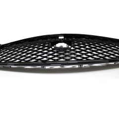 Car Front Grille for Infiniti Q50 2014-2017 Gloss Black Frame with Camera Hole High Configuration Car Bumper Grill
