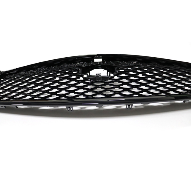 Car Front Grille for Infiniti Q50 2014-2017 Gloss Black Frame with Camera Hole High Configuration Car Bumper Grill