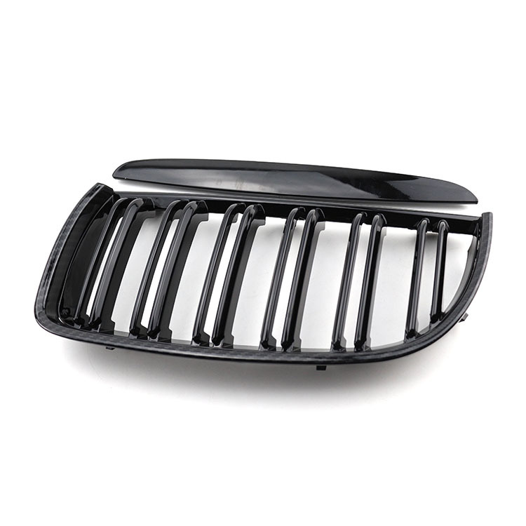 Auto OEM Parts Matte Black Dual Slat Front Bumper Mesh Aftermarket Grille Car Front Grille Fit for BMW Series 3 E90 2005-20