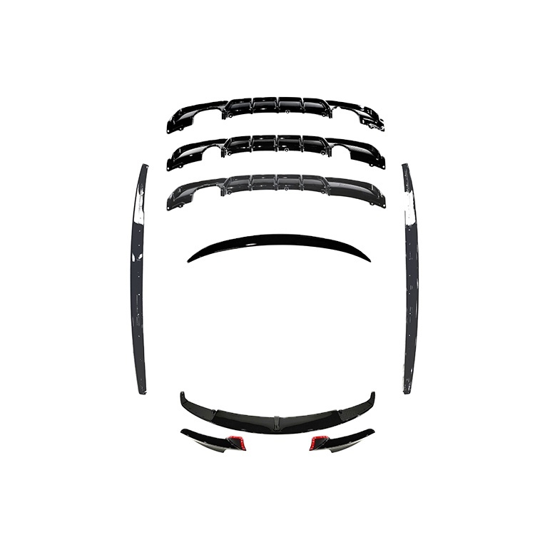 ABS Glossy Black Carbon Fiber Look MP M Performance Car Front Bumper Splitter Spoiler Lips for BMW F30
