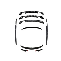 ABS Glossy Black Carbon Fiber Look MP M Performance Car Front Bumper Splitter Spoiler Lips for BMW F30