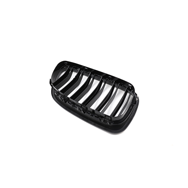 Carbon Look Dual Slat Repair Insert Installation Front Bumper Mesh Grille Car Front Grille Fit for BMW F10 2010-2017