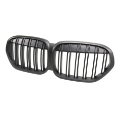 Auto Body Kits Matte Black Dual Slat Front Bumper Mesh Guards Grille Car Front Grille Fit for BMW Series X1 F49 2016