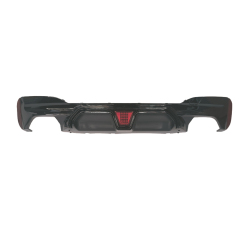 Auto Parts Car Rear Bumper Rear Diffuser With Lamp for BMW 5 Series G30 G38 Modified to M5 2018-2023 A.Gloss Black/B.Carbon Look