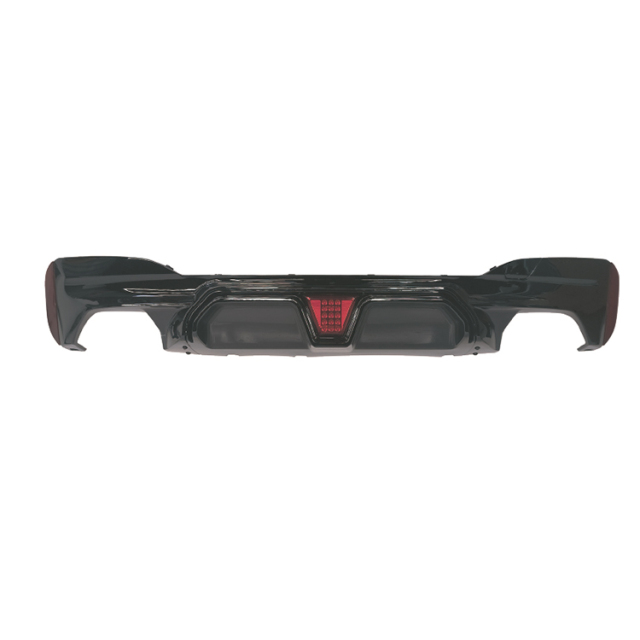Auto Parts Car Rear Bumper Rear Diffuser With Lamp for BMW 5 Series G30 G38 Modified to M5 2018-2023 A.Gloss Black/B.Carbon Look