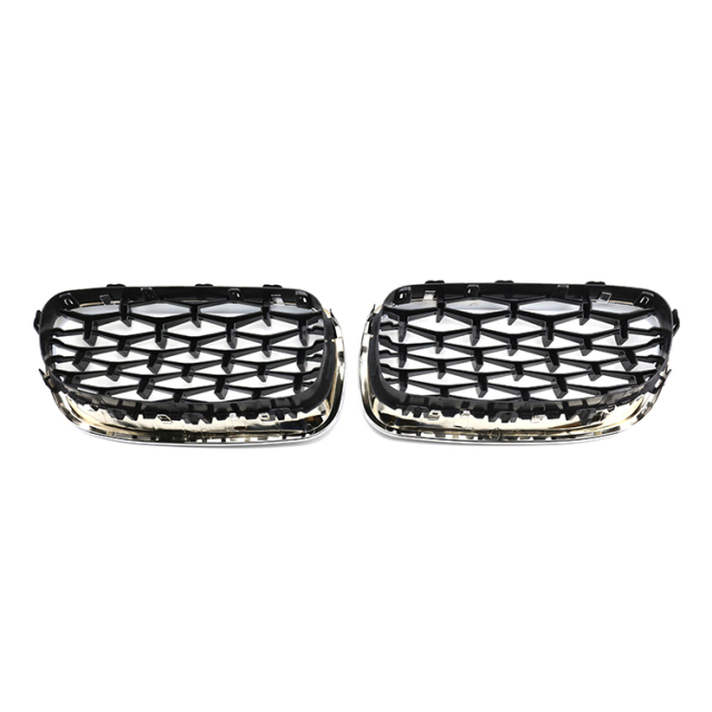 Auto Accessory Diamond Sliver OEM DIY Front Bumper Mesh Grille Car Front Grille Fit for BMW Series 5 F10 2010-2017
