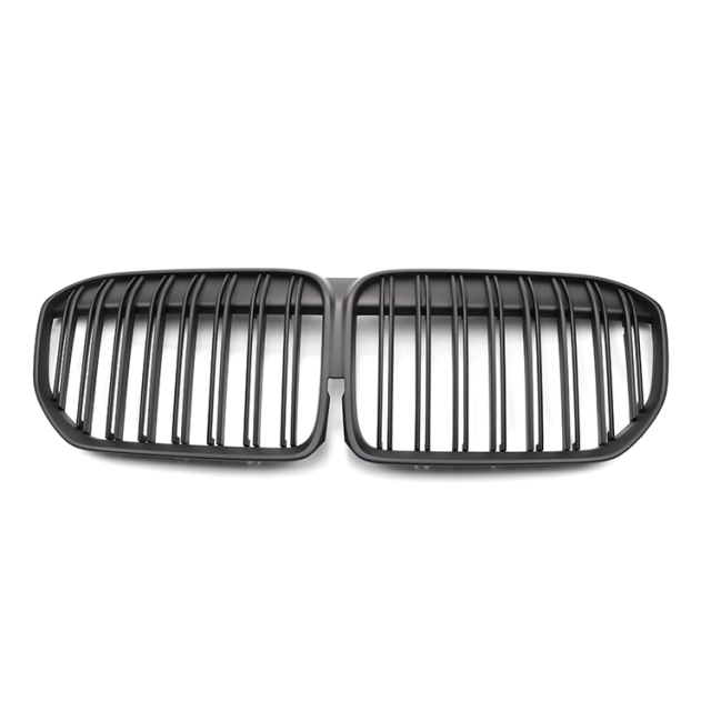 Matte Black Dual Slat Aftermarket Front Bumper Mesh Guard Grille Car Front Grille Fit for BMW 7 Series G11/G12 2019-IN
