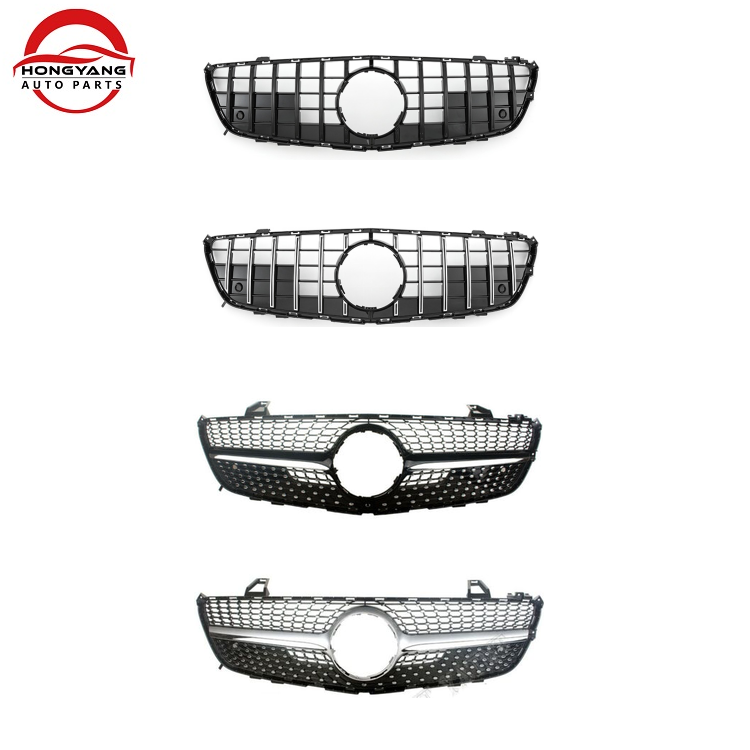 Vehicle Spare Accessories Car Front Grille for Benz SL R231 2013-2016 GTR Black Silver,www.hongyangcorp.com,Vehicle Spare Accessories Car Front Grille for Benz SL R231 2013-2016 GTR Black Silver