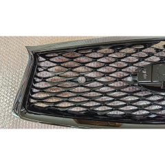 New Car Accessories Front Bumper Mesh Grille Fit for Infiniti Q50 2018-2019 Gloss Black W/I 3 CAMERA HOLES