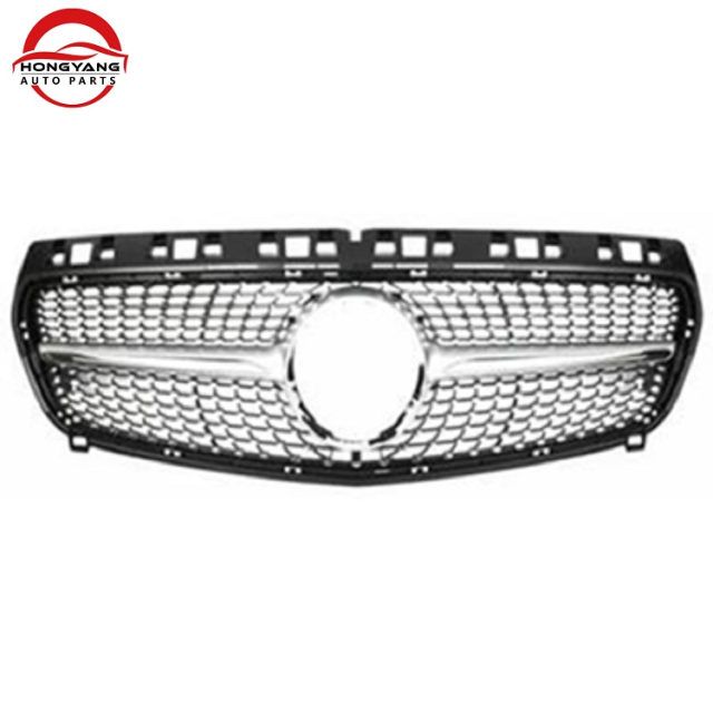 Car Exterior Parts Grille for Mercedes Benz a W176 2013-2015 Diamond Silver High / Low Configuration,www.hongyangcorp.com,Car Exterior Parts Grille for Mercedes Benz a W176 2013-2015 Diamond Silver High / Low Configuration