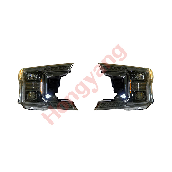 Auto Parts 2LS Halogen Lens Round Decorative Cover Head Lamp Headlights for Ford F150 2018-2020 Matte Black Decorative Cover