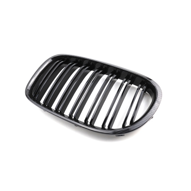 Car Exterior Accessories Car Front Bumper Grill for BMW 7 Series F01 2008-2014 Double Slat Gloss Black/Carbon Look