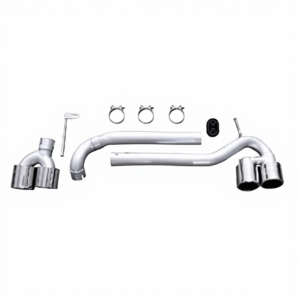 Auto Spare Parts Car Rear Bumper Exhaust Pipe Silver Bodykit for BMW 5Series F10 F18 Modified to M4 2011-2017