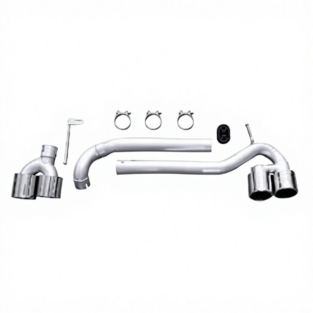 Auto Spare Parts Car Rear Bumper Exhaust Pipe Silver Bodykit for BMW 5Series F10 F18 Modified to M4 2011-2017