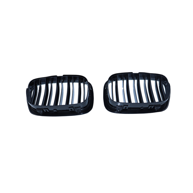 Best Car Accessories Car Front Grille Double Slat Gloss/Matte Black Carbon Look for BMW 5 Series E39 2002-2004