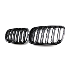 Auto Parts Gloss Black Dual Slat Universal Front Bumper Mesh Grille Car Front Grille Fit for BMW Series X5 E70 2008-2014,www.hongyangcorp.com,Auto Parts Gloss Black Dual Slat Universal Front Bumper Mesh Grille Car Front Grille Fit for BMW Series X5 E70 2008-2014