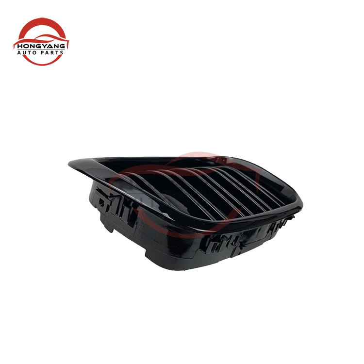Car's Matte Black Single Slat Front Bumper Mesh Protector Radiator Grille Car Grille Fit for BMW Series 5 E39 2002-2004